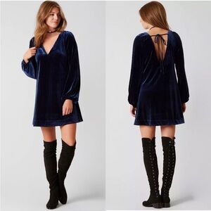Blue Velvet Free People‎ mini dress